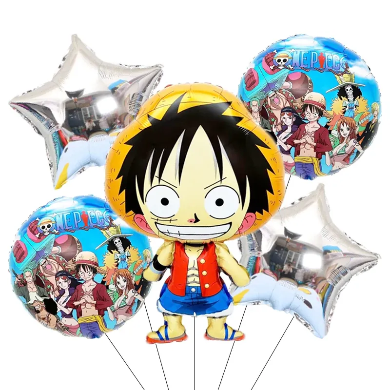 5 unids set de globos de cumpleaños de una – púrpura