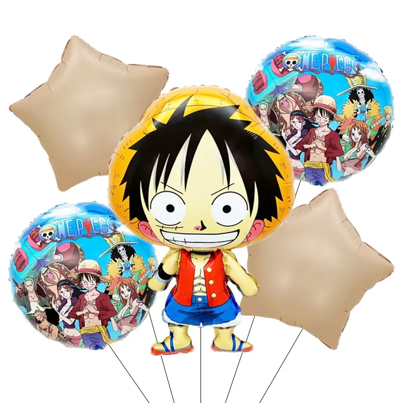 5 unids set de globos de cumpleaños de una – azul