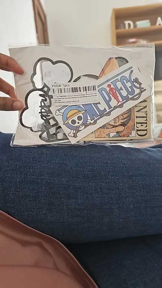 Foto de un comprador: Banderas de One Piece para pastel, set de 7 piezas