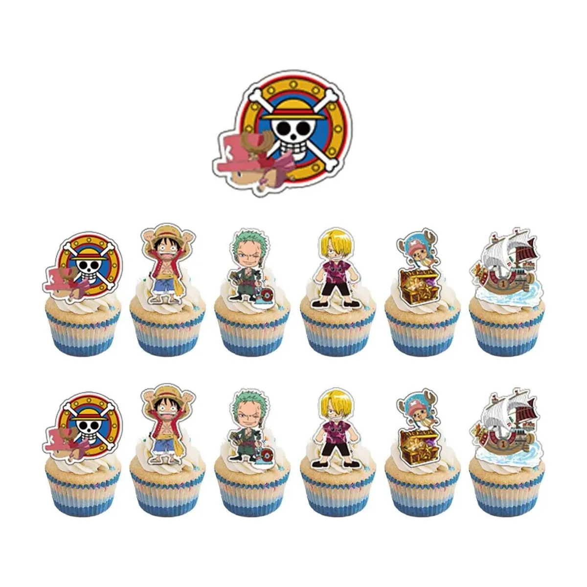 Adornos para pastel de One Piece y artículos para fiesta – adornos para pastel, set de 24