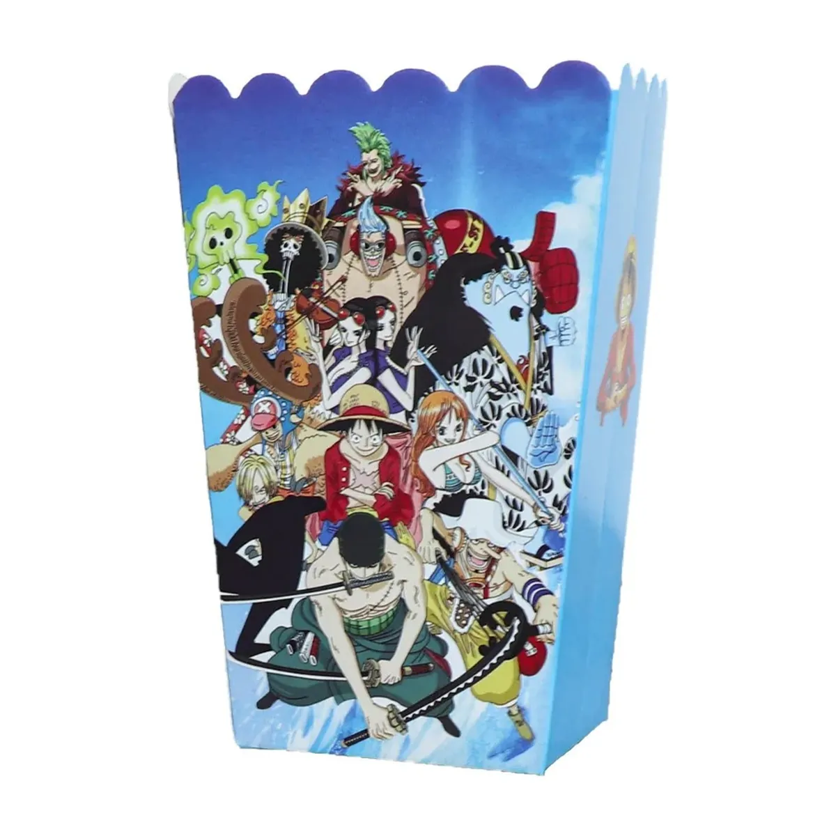 Adornos para pastel de One Piece y artículos para fiesta – cajas para palomitas, set de 6