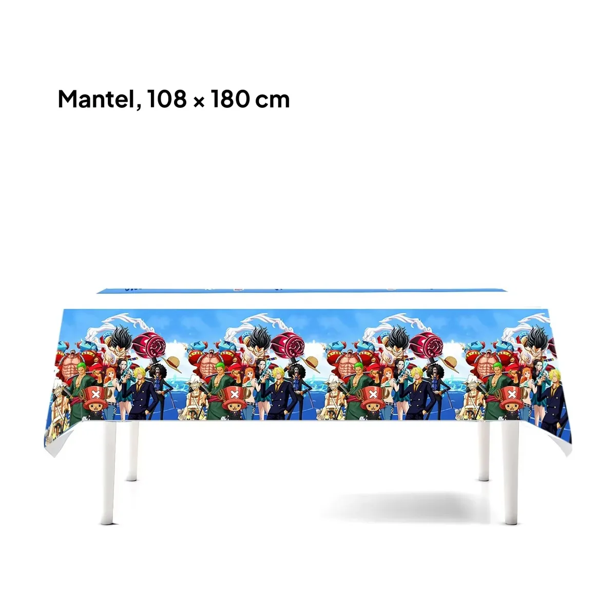 Adornos para pastel de One Piece y artículos para fiesta – mantel, 1 pieza