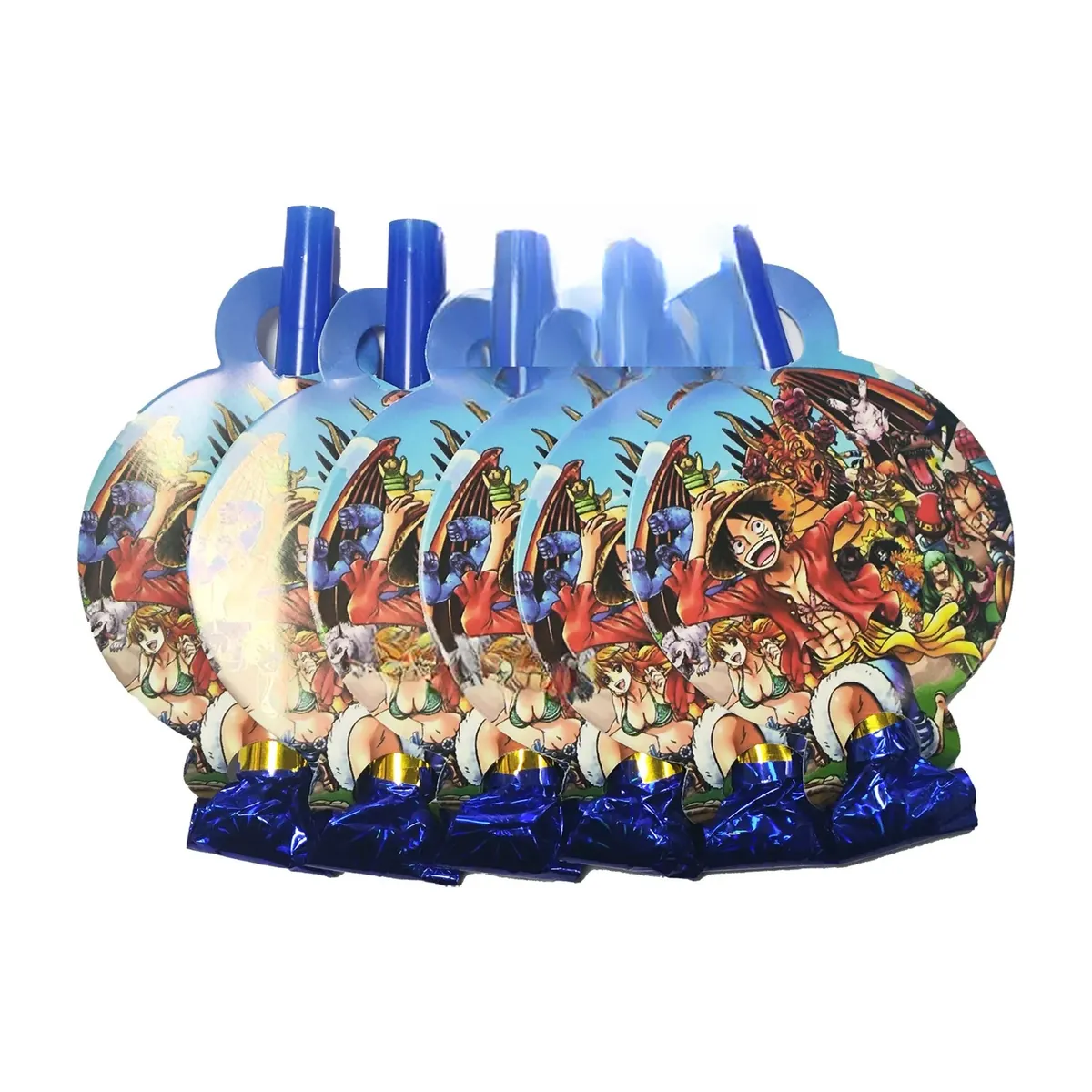 Adornos para pastel de One Piece y artículos para fiesta – matracas de fiesta, set de 6