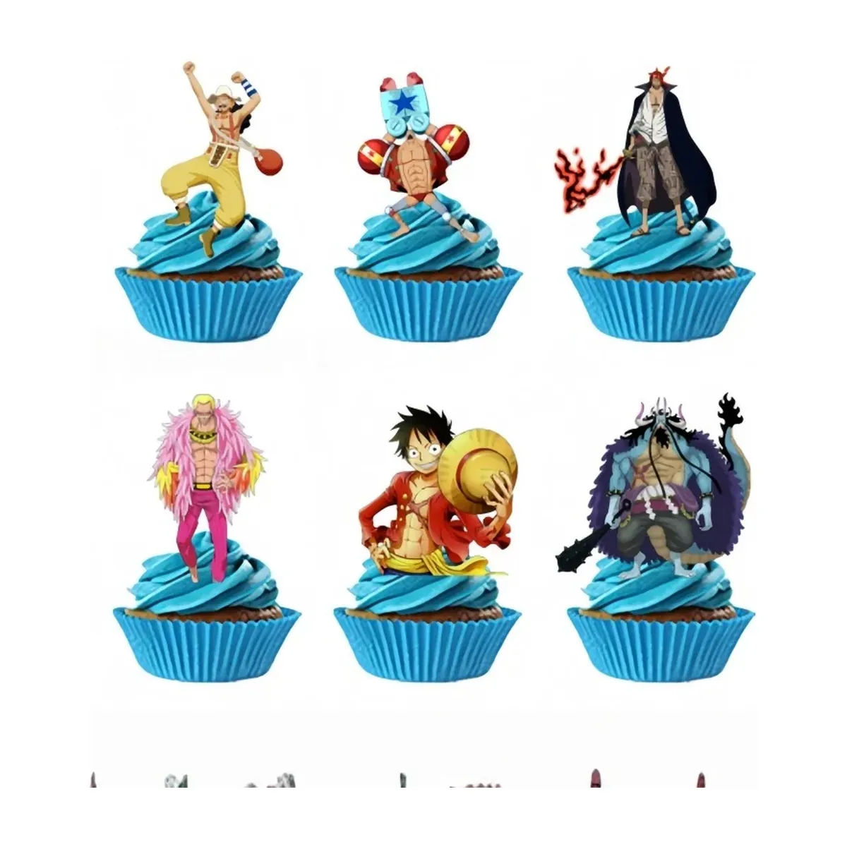 Adornos para pastel de One Piece para cupcakes y cumpleaños – vue 2