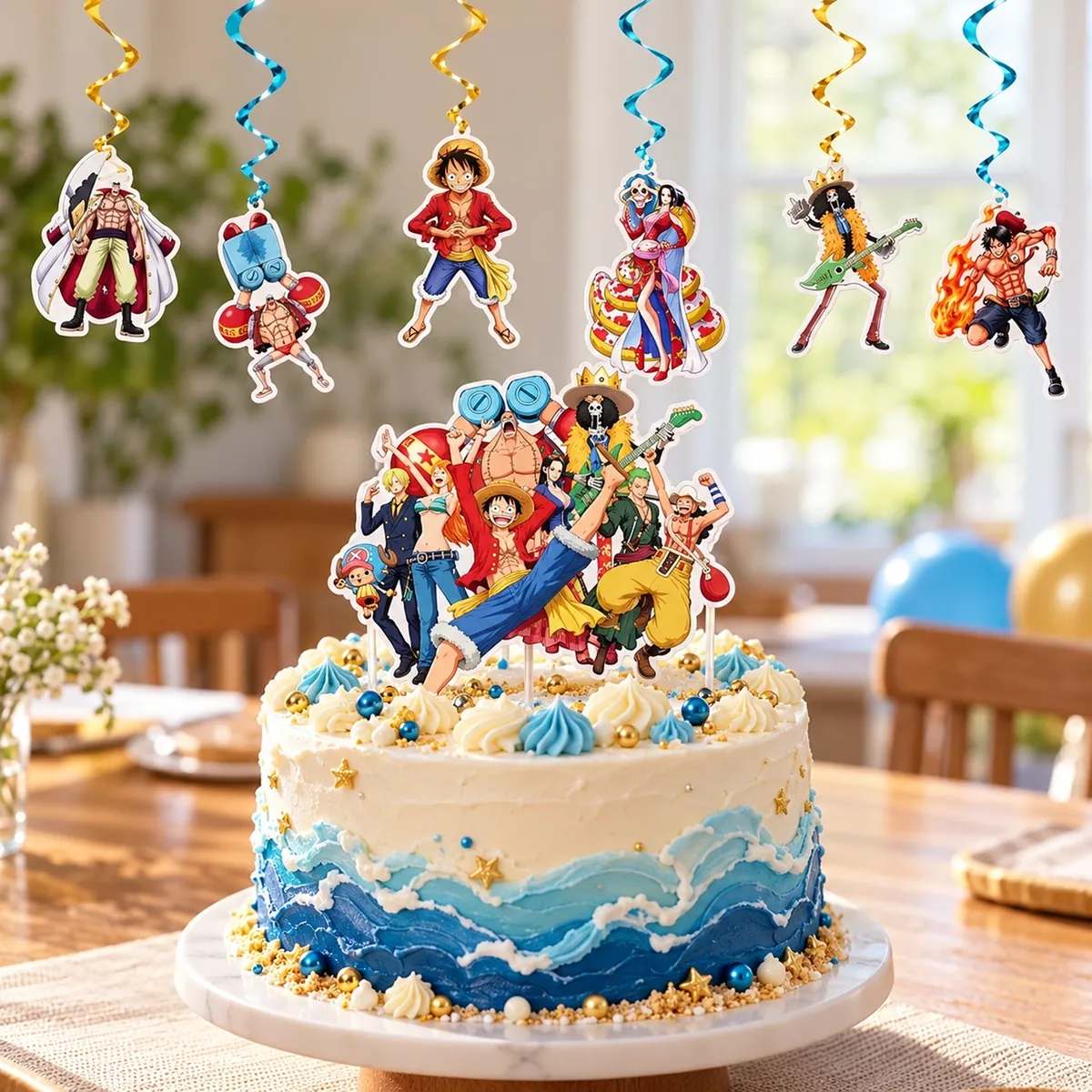 Adornos para pastel de One Piece: set de decoración de cumpleaños en situation