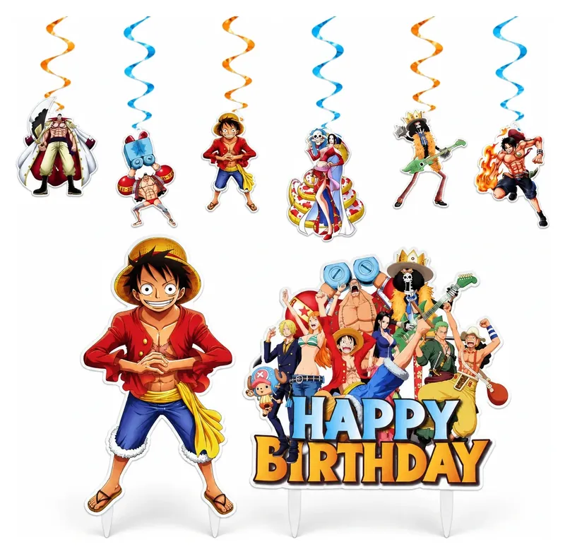 Adornos para pastel de One Piece: set de decoración de cumpleaños