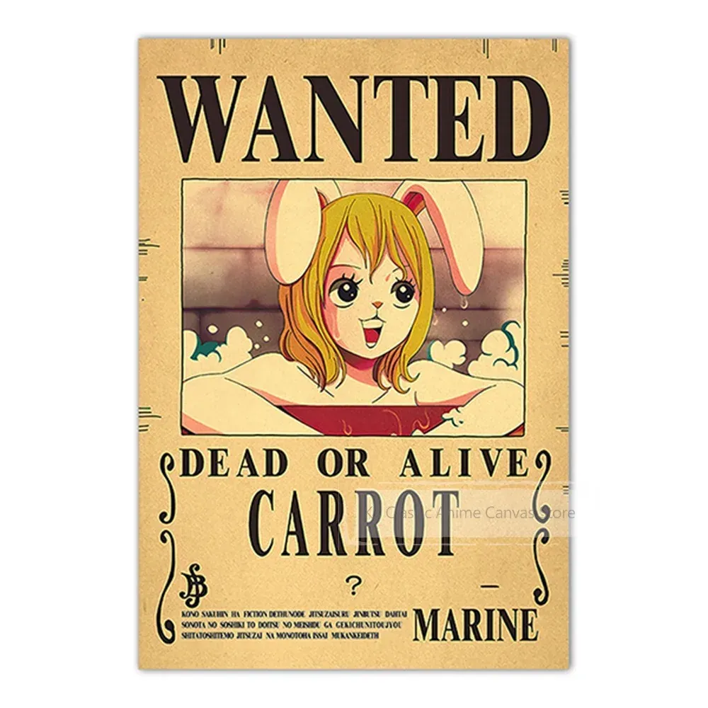 Anime One Piece Luffy 3 mil millones Zoro Bounty – k3 135 34 / a4 frameless, 21 × 30 cm