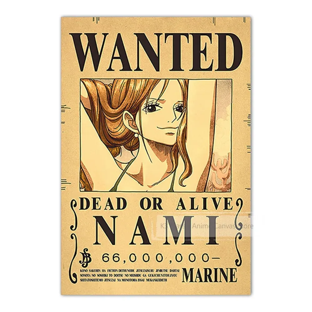 Anime One Piece Luffy 3 mil millones Zoro Bounty – k3 135 5 / a2 frameless, 42 × 60 cm
