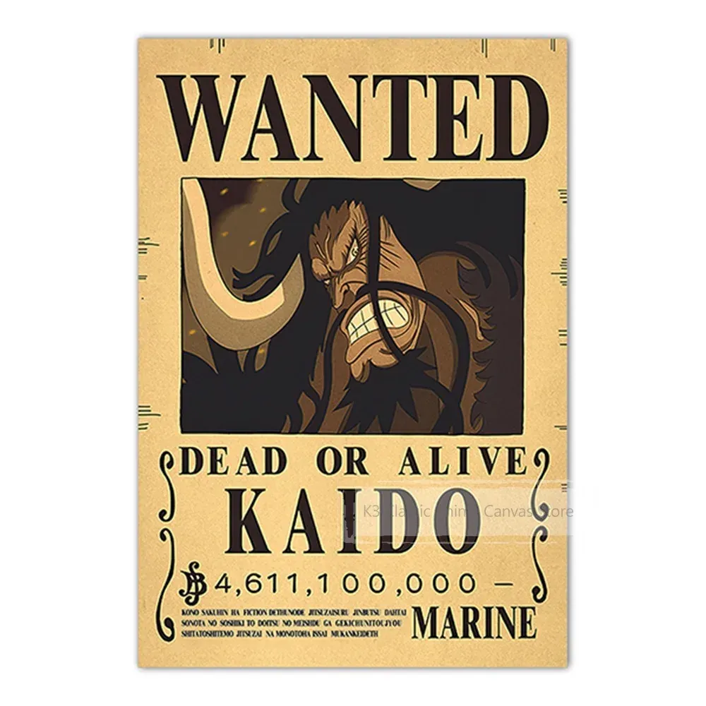 Anime One Piece Luffy 3 mil millones Zoro Bounty – k3 135 11 / a2 frameless, 42 × 60 cm