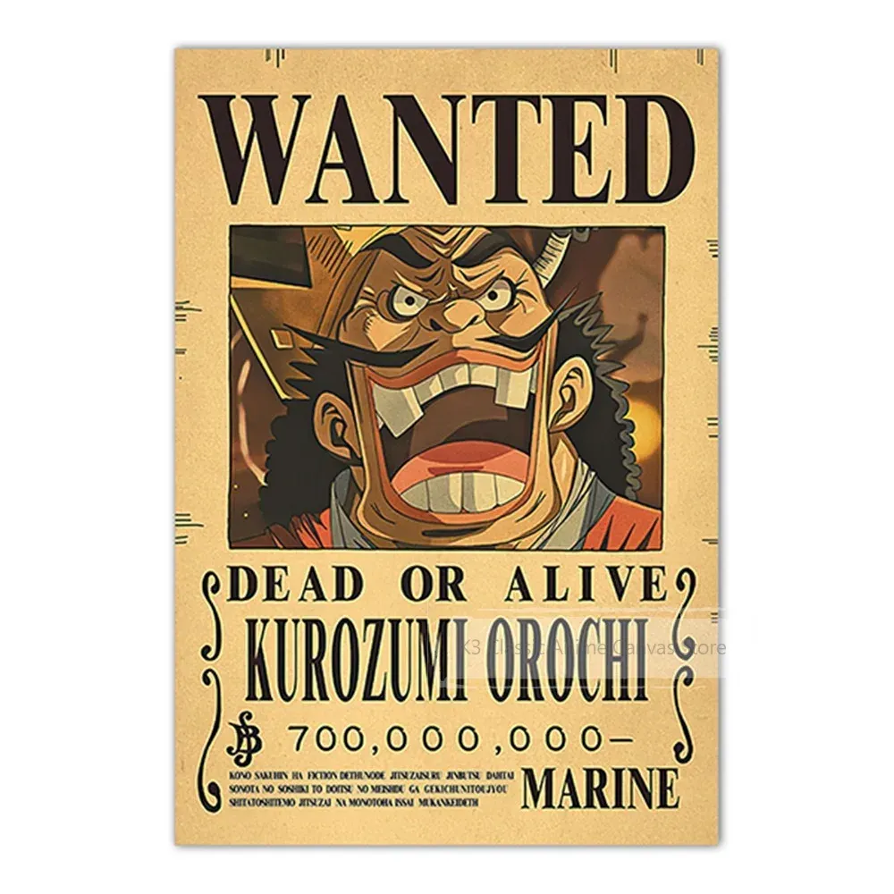 Anime One Piece Luffy 3 mil millones Zoro Bounty – k3 135 17 / a2 frameless, 42 × 60 cm