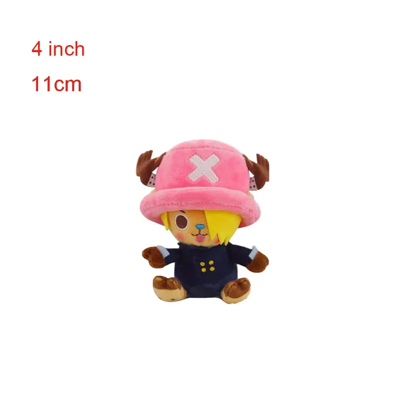 Anime una pieza juguetes de peluche Luffy Chopper Sabo – sanji, 11 cm