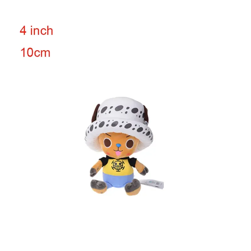 Anime una pieza juguetes de peluche Luffy Chopper Sabo – blanc, 10 cm