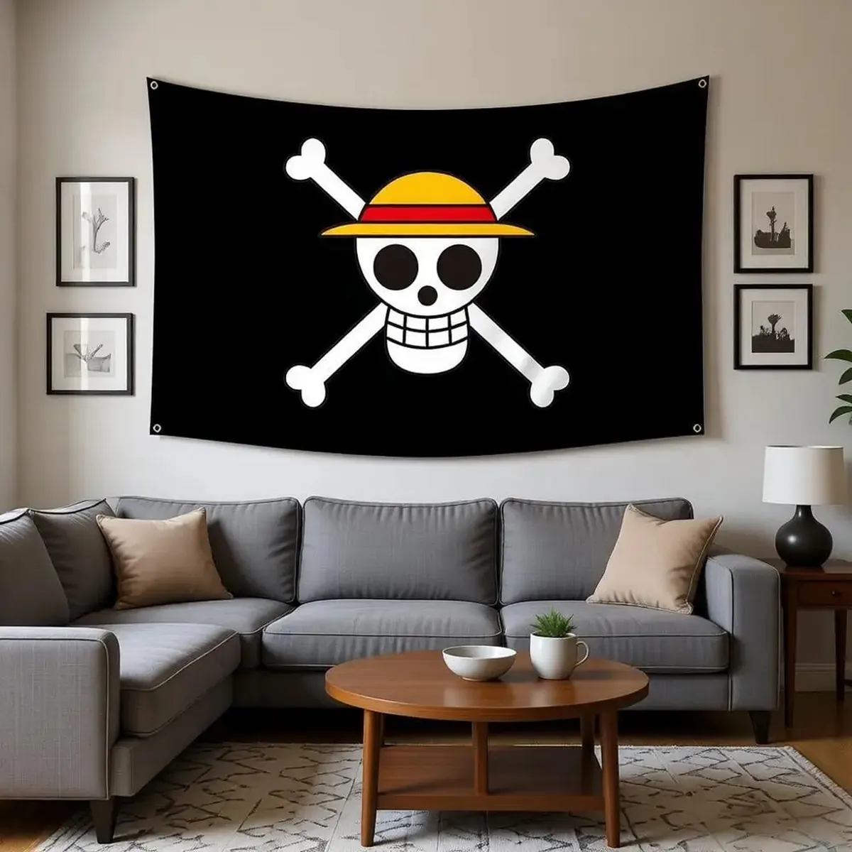 Banderas de One Piece: pancarta decorativa de pared 60 × 90 cm – vue 3