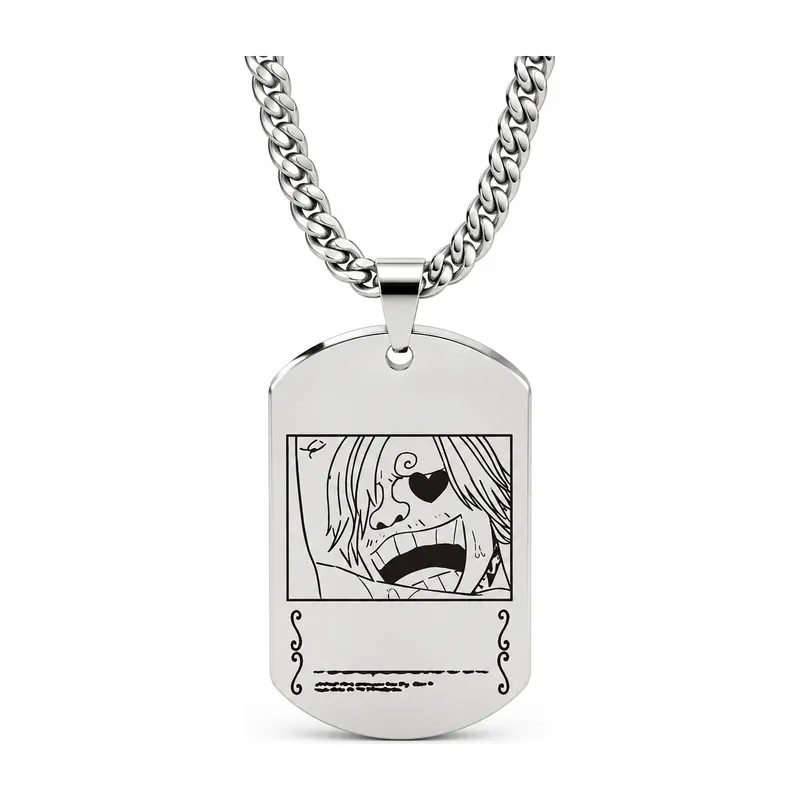 Collar con colgante de One Piece de metal para mujer y hombre