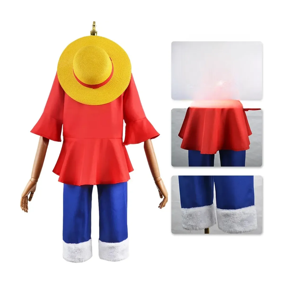 Disfraz de Luffy de Monkey D. Luffy: traje y sombrero – vue 4