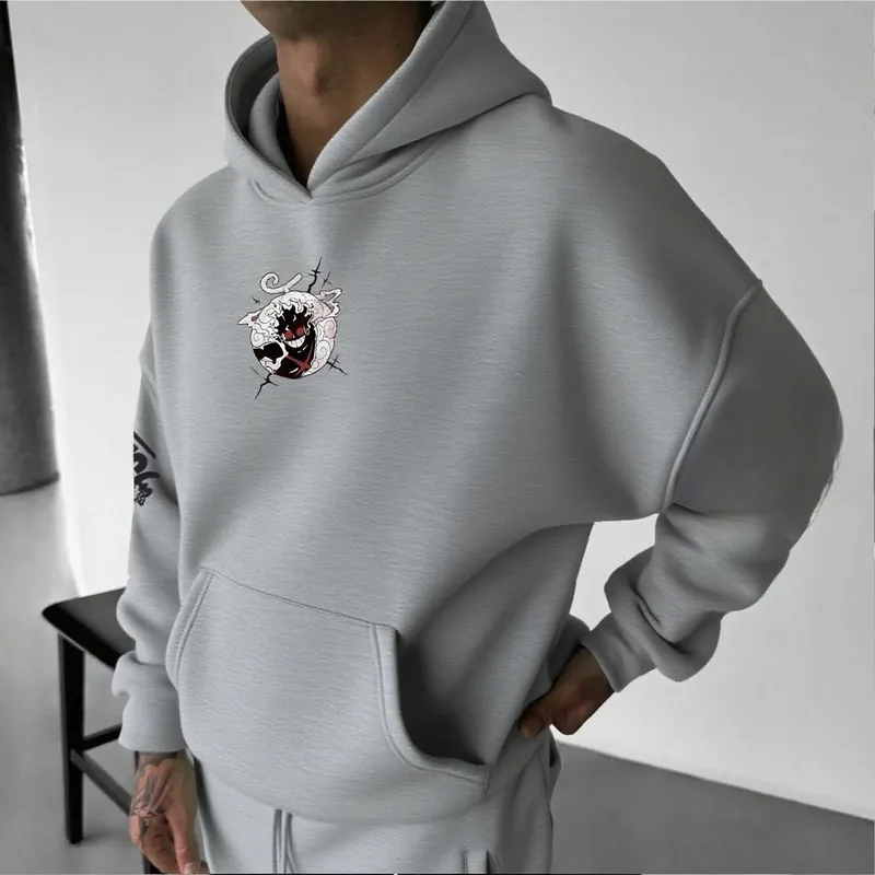 Disfraz de Luffy: sudadera con capucha de algodón, hasta 4XL
