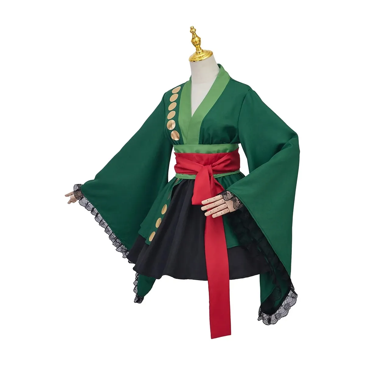 Disfraz de Zoro estilo kimono para mujer, conjunto de poliéster – vue 2