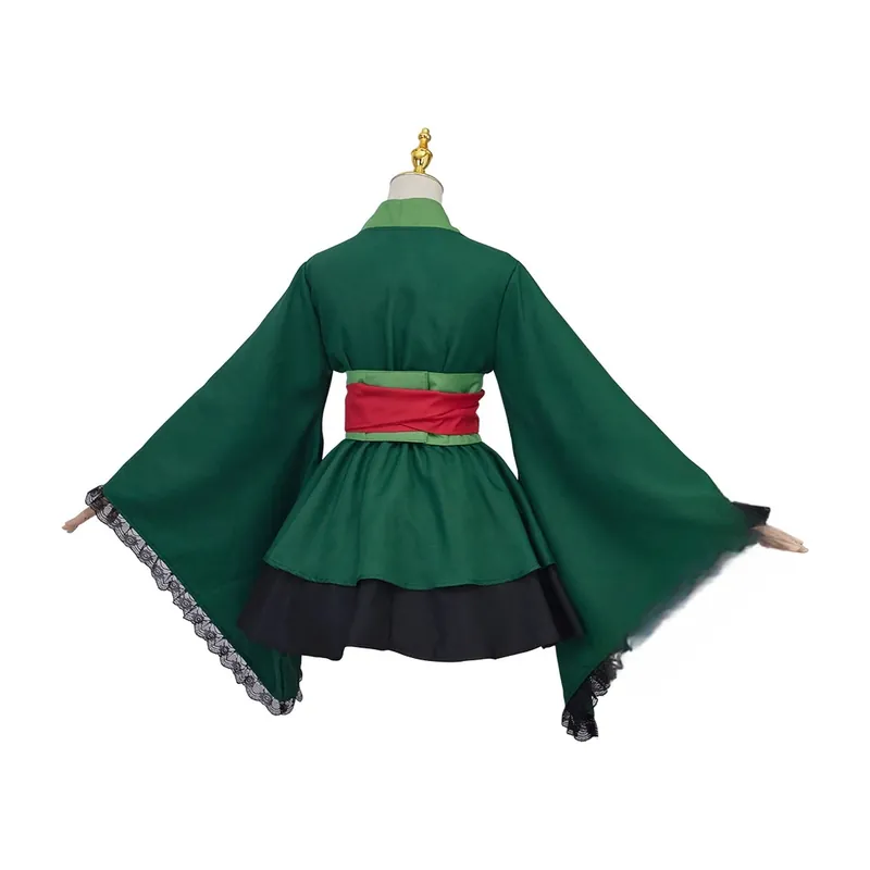 Disfraz de Zoro estilo kimono para mujer, conjunto de poliéster – Halloween, carnaval y convención