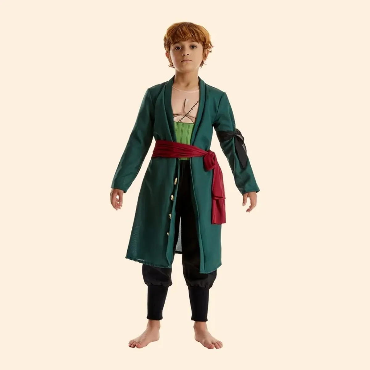 Disfraz de Zoro para niños, chaqueta de cosplay de poliéster – vue 2