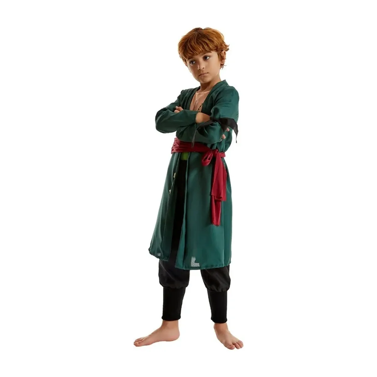 Disfraz de Zoro para niños, chaqueta de cosplay de poliéster – vue 4