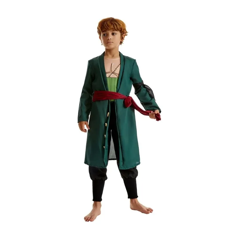 Disfraz de Zoro para niños, chaqueta de cosplay de poliéster – Mide al niño
