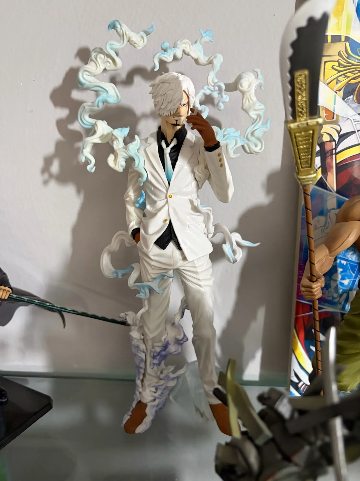 Foto de un comprador: Figura de Sanji de resina GK, versión Nika del arco de Wano