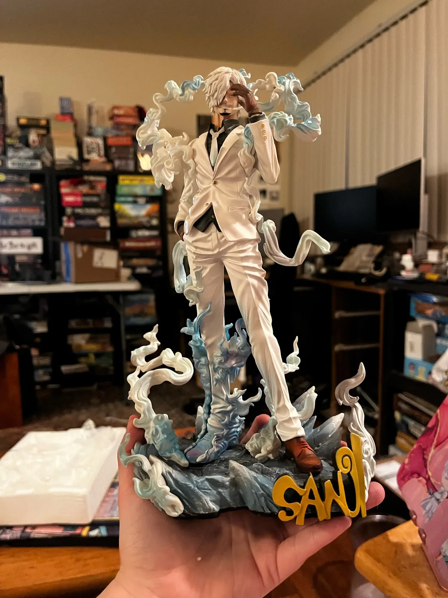 Foto de un comprador: Figura de Sanji de resina GK, versión Nika del arco de Wano