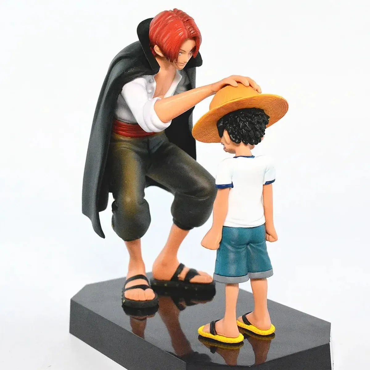 Figura de Luffy y Shanks con sombrero de paja, PVC de 18 cm – vue 4