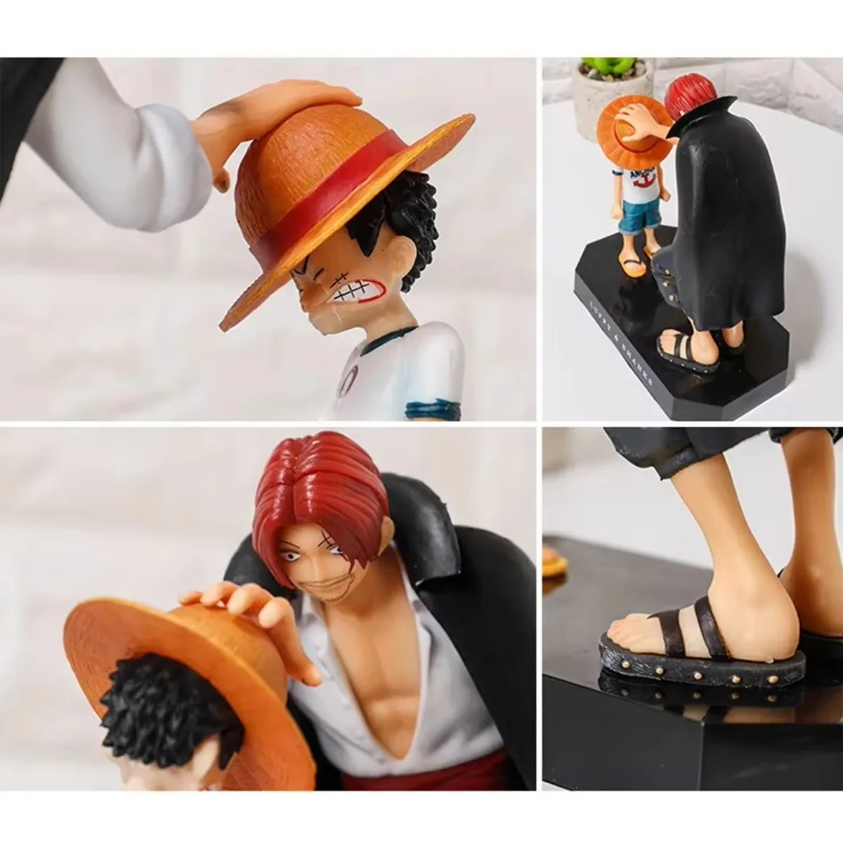 Figura de Luffy y Shanks con sombrero de paja, PVC de 18 cm – vue 6