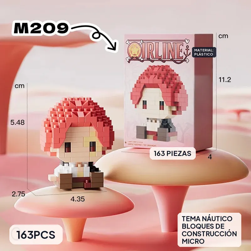 Figura de One Piece 3D de mini ladrillos para armar y exhibir – Abre la bolsa