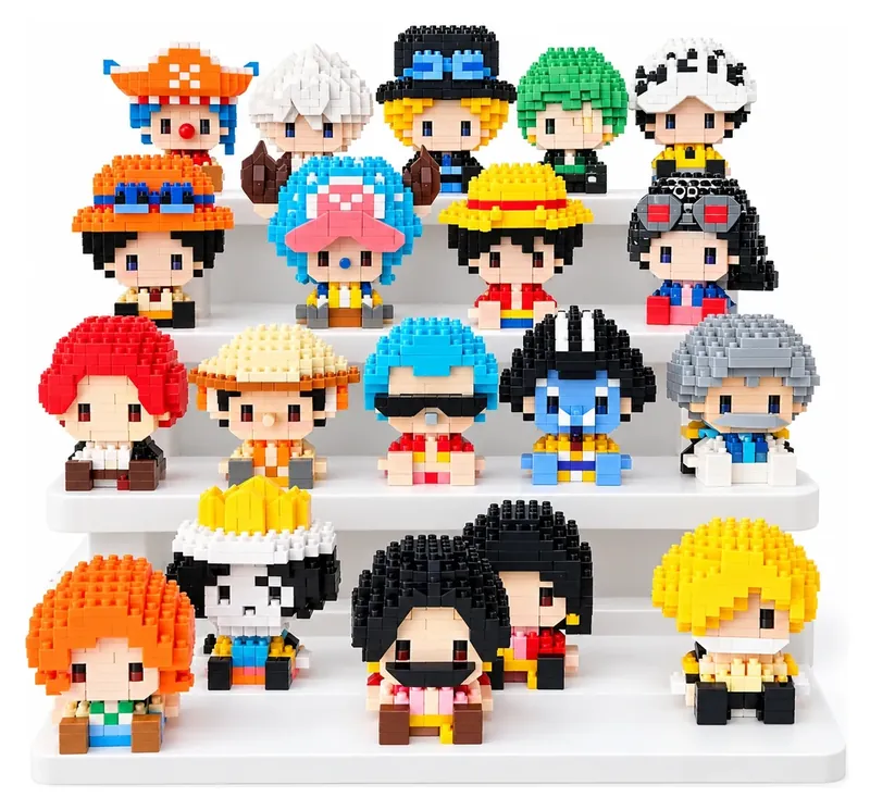 Figura de One Piece armable con bloques micro, Nika y más