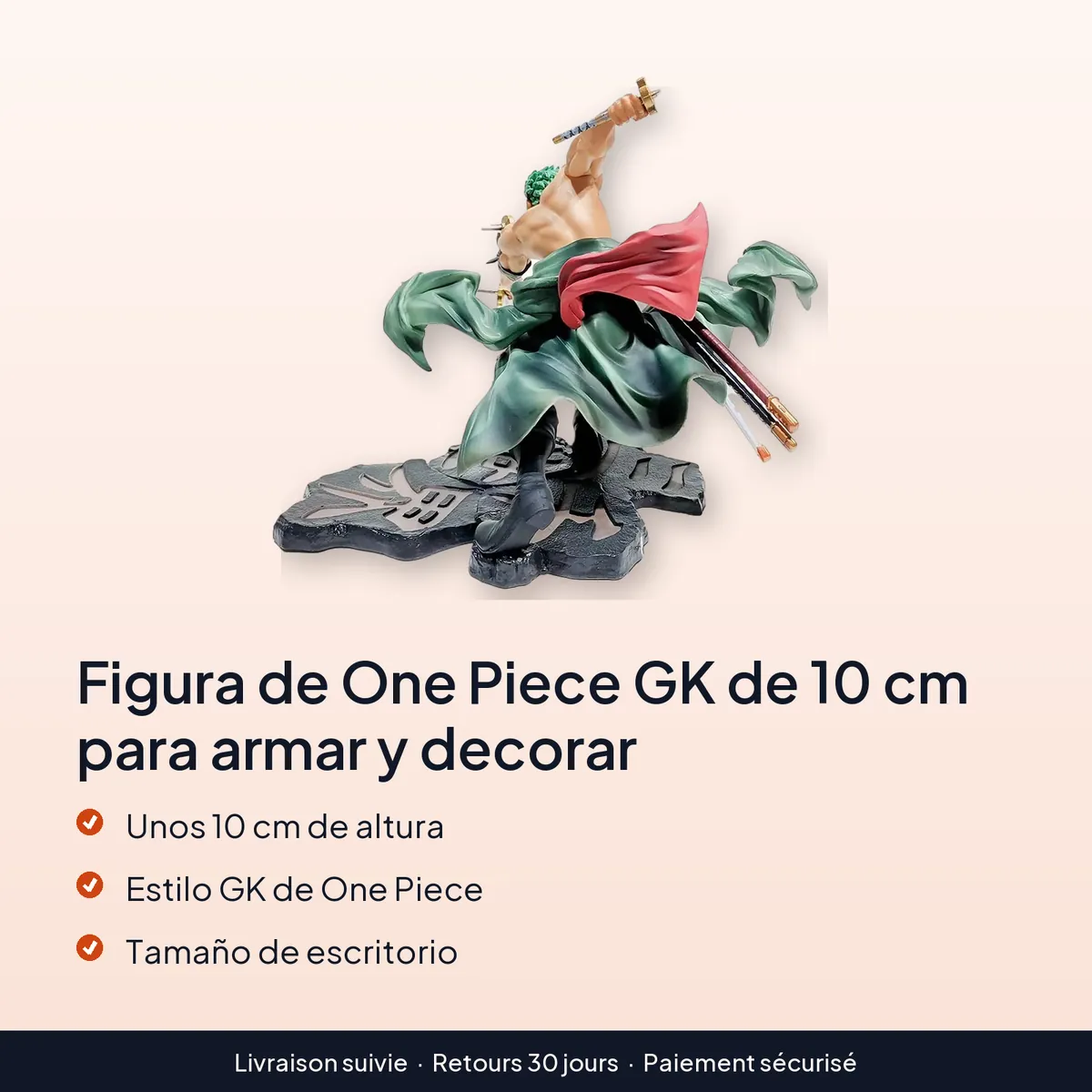 Figura de One Piece GK de 10 cm para armar y decorar : unos 10 cm de altura, estilo gk de one piece, tamaño de escritorio