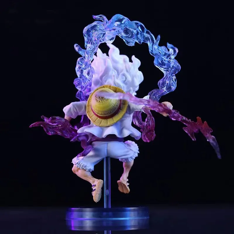 Figura de One Piece Luffy mini de PVC con capa y rayos – Llega sin caja, pero entera