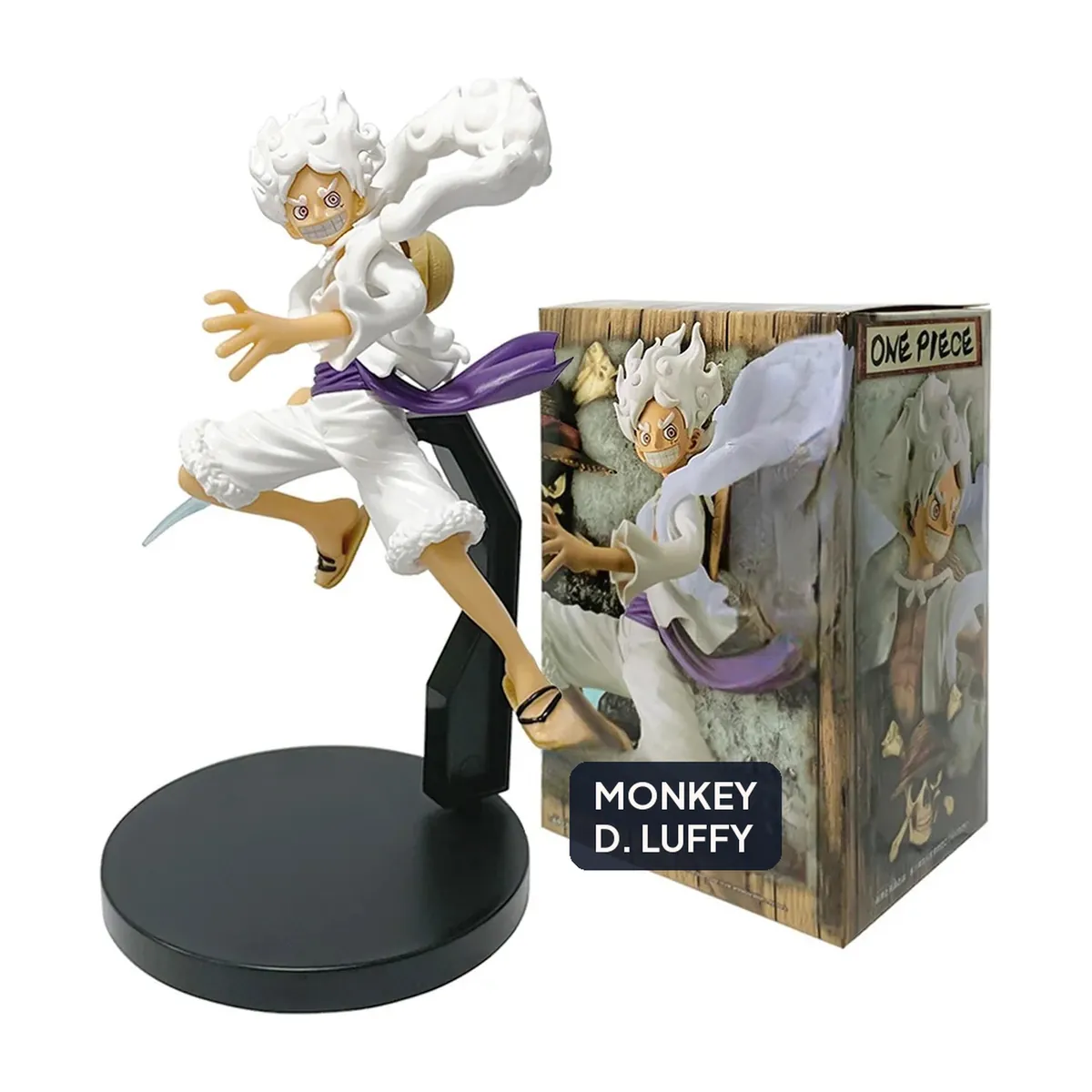 Figura de One Piece Luffy Nika de PVC, 18 cm con base – vue 2
