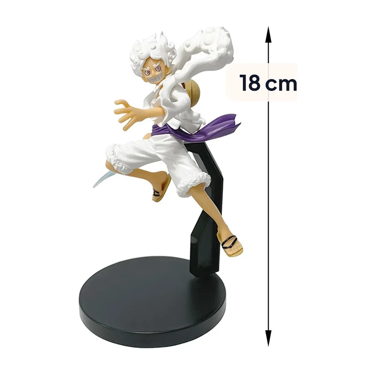 Figura de One Piece Luffy Nika de PVC, 18 cm con base – vue 6