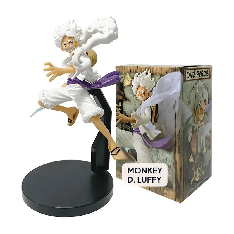 Figura de One Piece Luffy Nika de PVC, 18 cm con base – Disfrútala