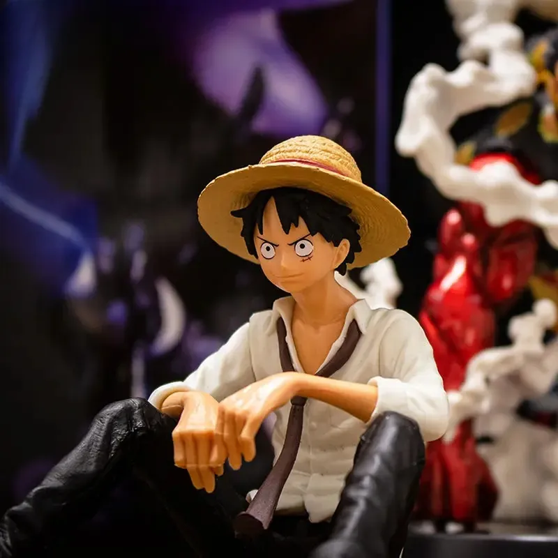 Figura de One Piece Luffy sentado de PVC, 12 cm sin caja – Sin caja, bien protegida