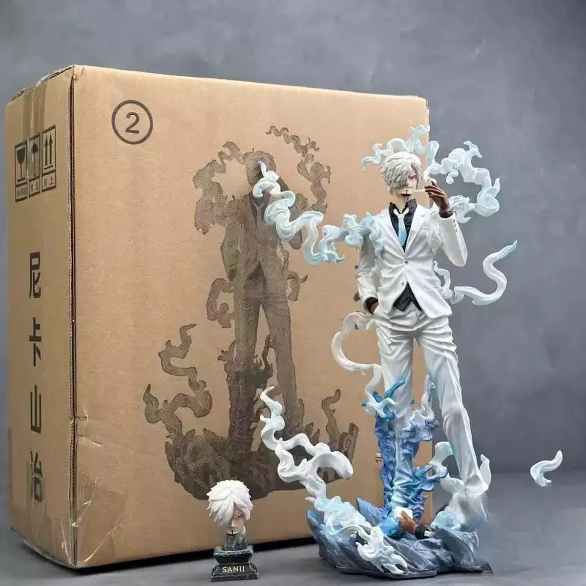Figura de Sanji de resina GK, versión Nika del arco de Wano – versión deluxe