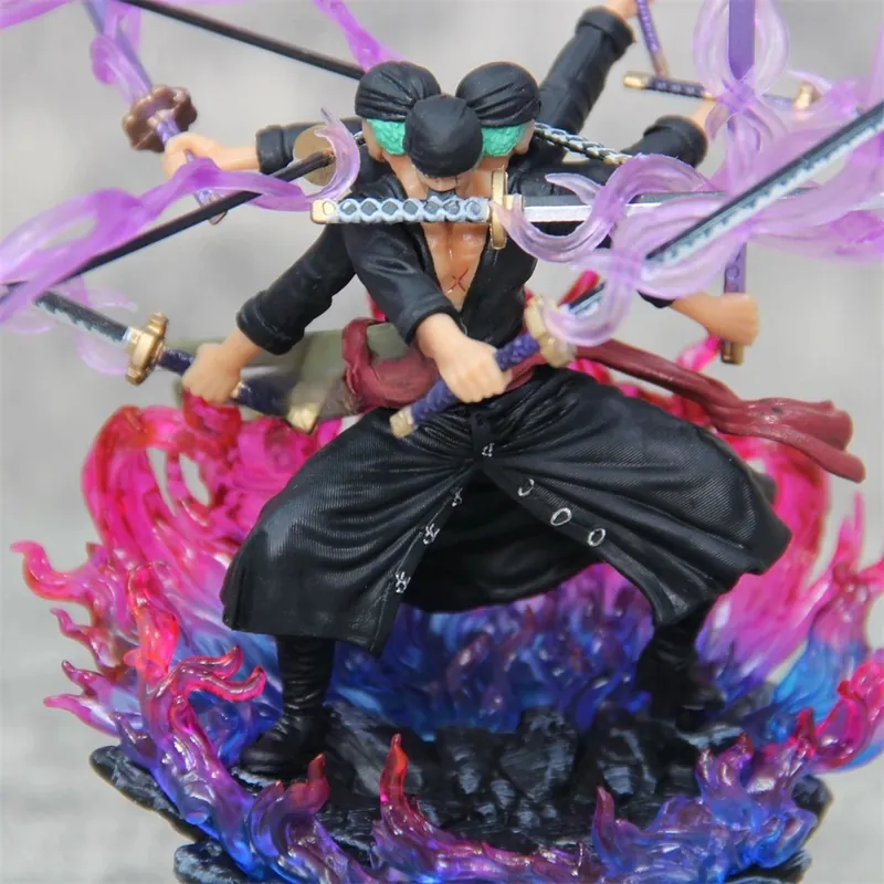 Figura de Zoro de acción con espadas armables, 14 cm – La cara, el punto débil