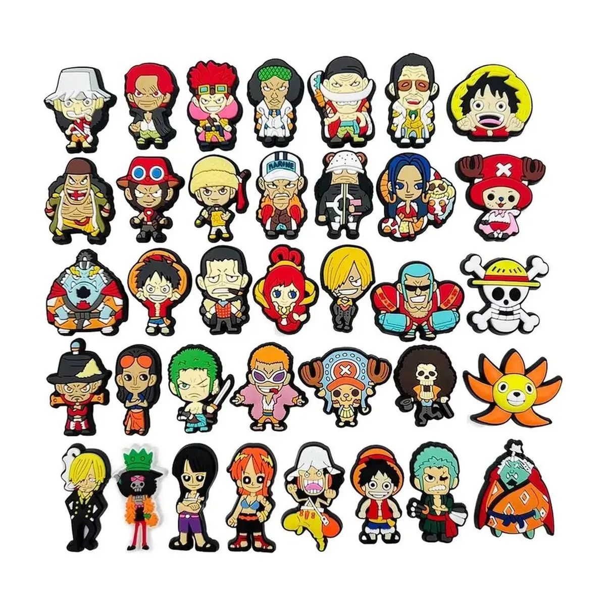 Figura de Zoro, Luffy y Sanji en dijes para zuecos, 12 a 36 pzs – vue 5