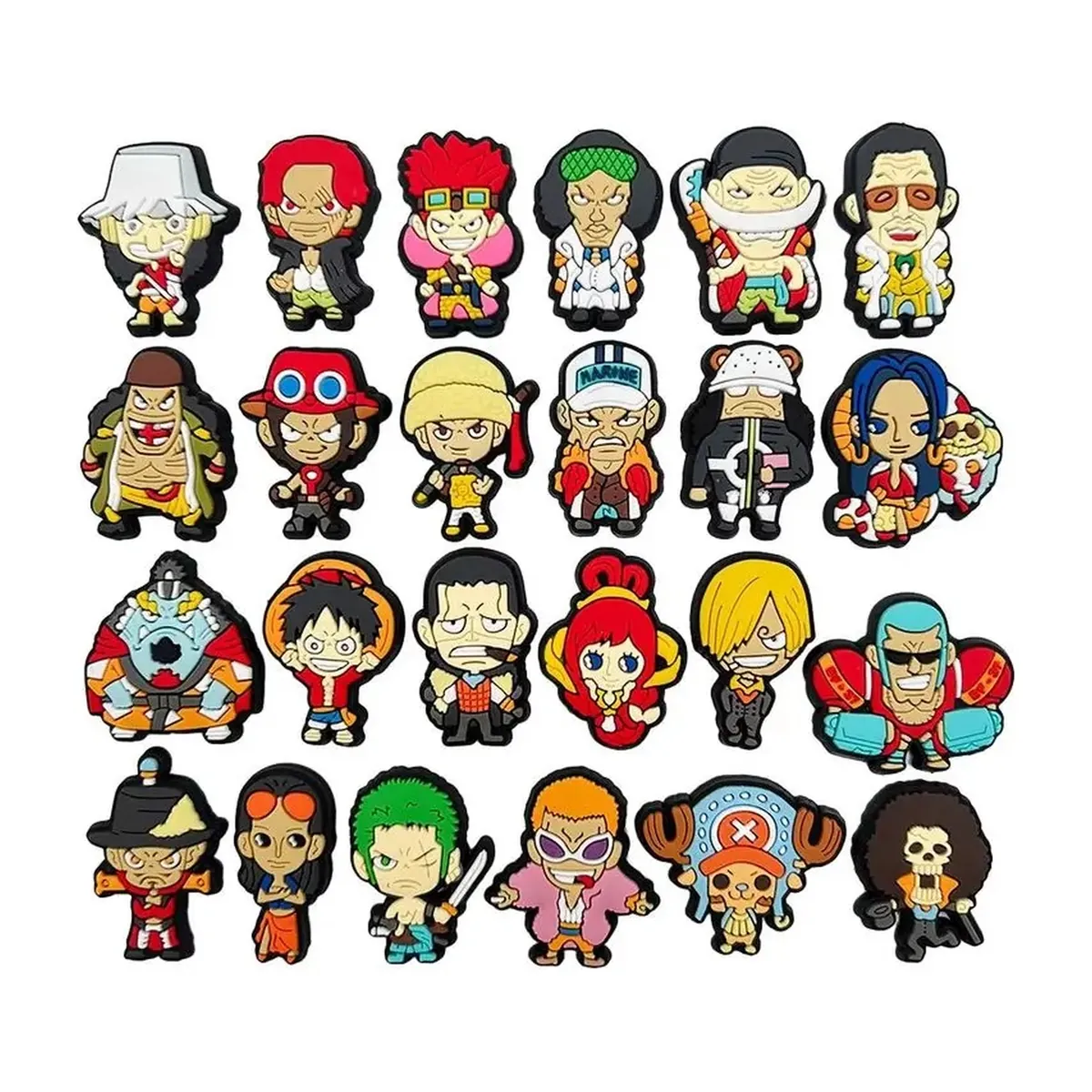 Figura de Zoro, Luffy y Sanji en dijes para zuecos, 12 a 36 pzs – vue 6