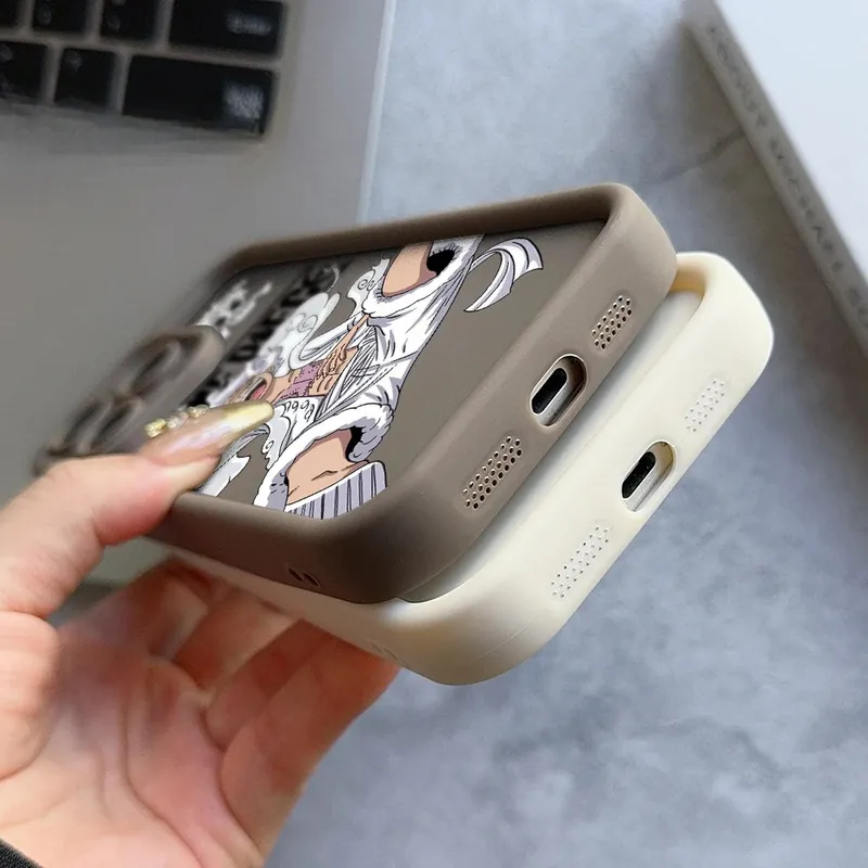 Funda para celular con diseño de Luffy y Nika, TPU para iPhone