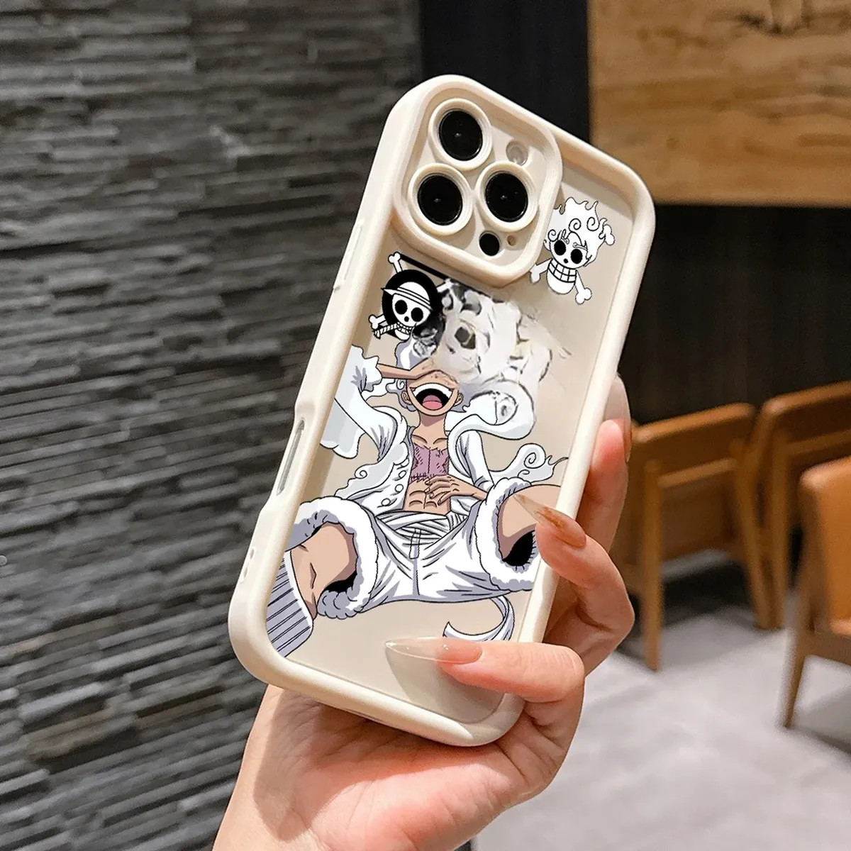 Funda para celular con diseño de Luffy y Nika, TPU para iPhone – vue 2