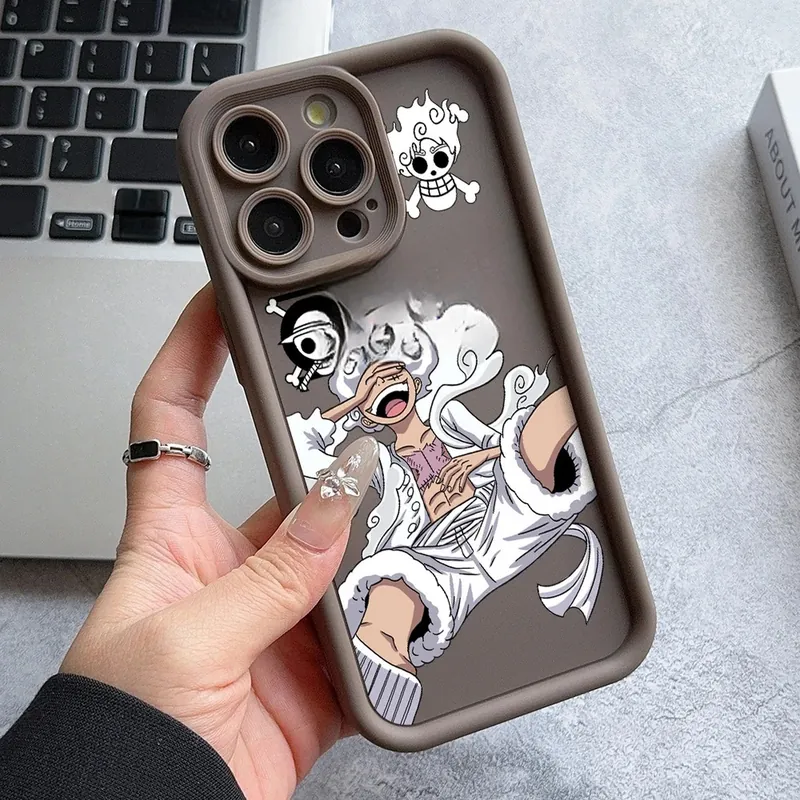 Funda para celular con diseño de Luffy y Nika, TPU para iPhone – Colócala
