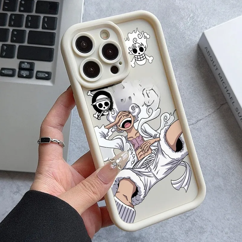 Funda para celular con diseño de Luffy y Nika, TPU para iPhone – Úsala a diario
