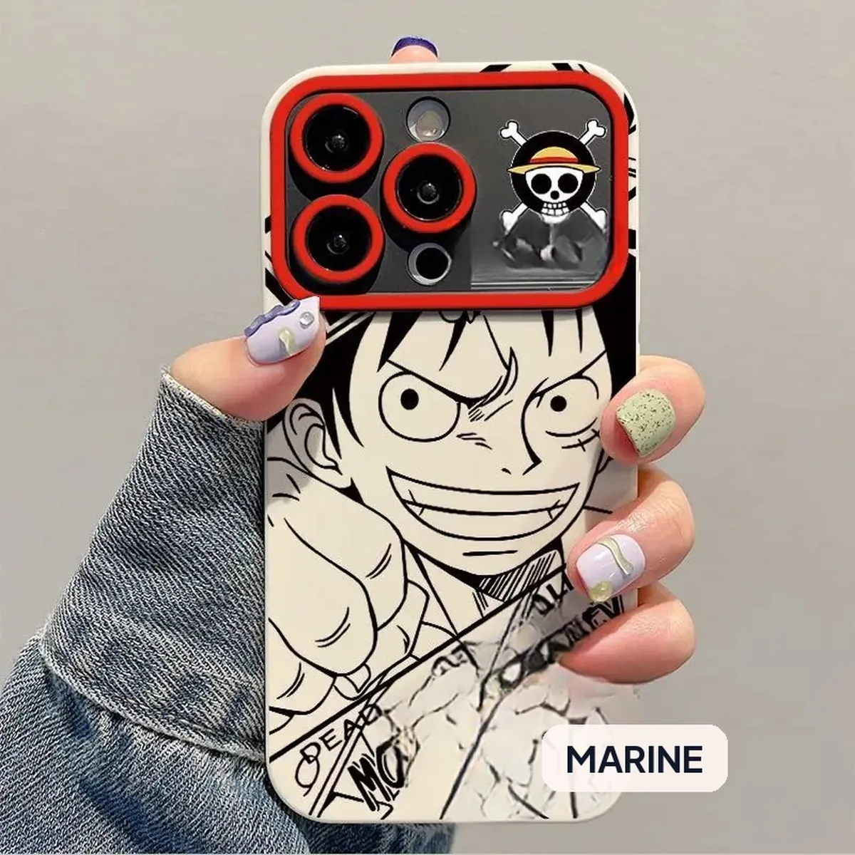 Funda protectora para celular con diseño de Luffy en cuatro estilos – vue 5