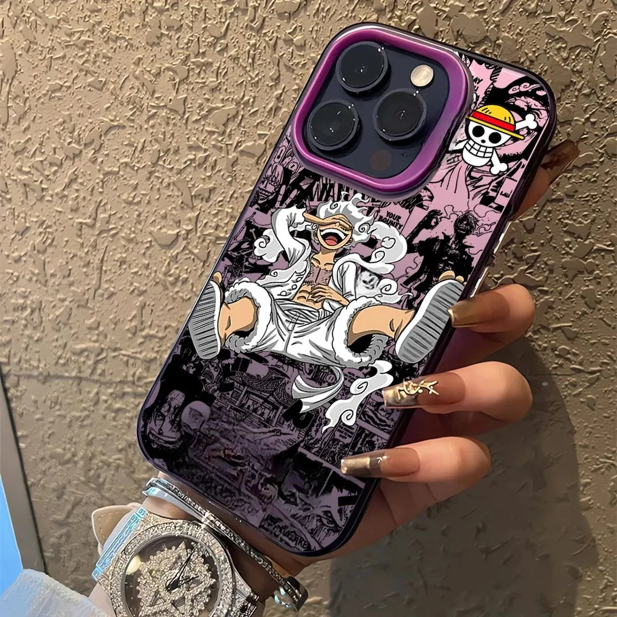 Funda de teléfono con diseño de anime One Piece, trasera mate – cyz 394y120d1