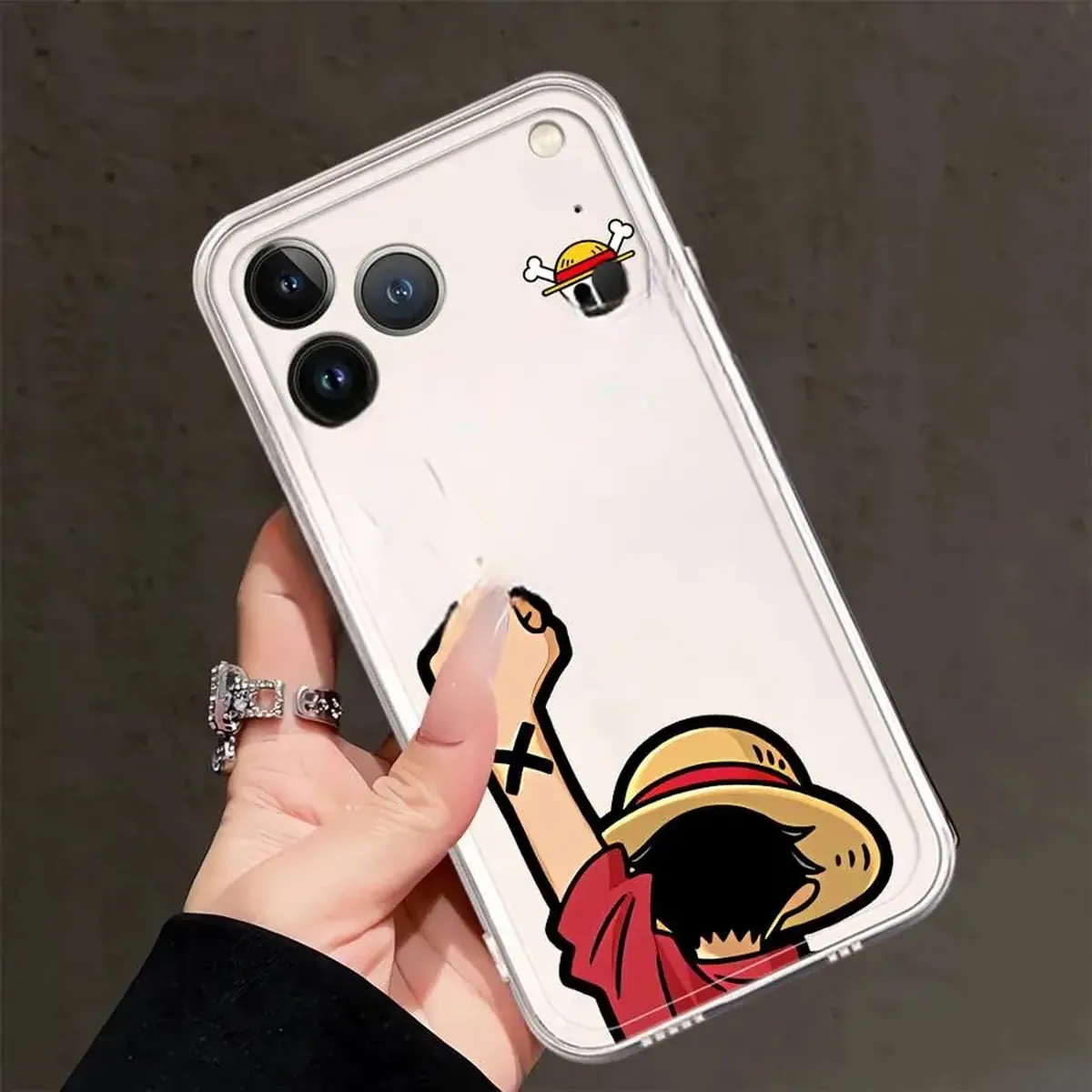 Funda transparente suave para celular iPhone con Luffy y Zoro – vue 2