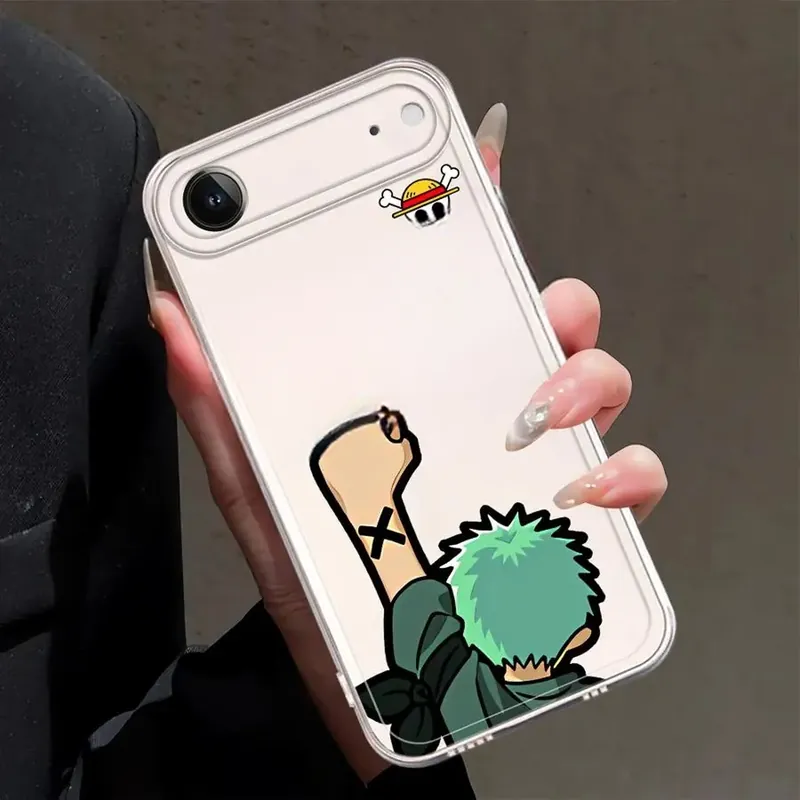 Funda transparente suave para celular iPhone con Luffy y Zoro – Elige bien el modelo de tu iPhone