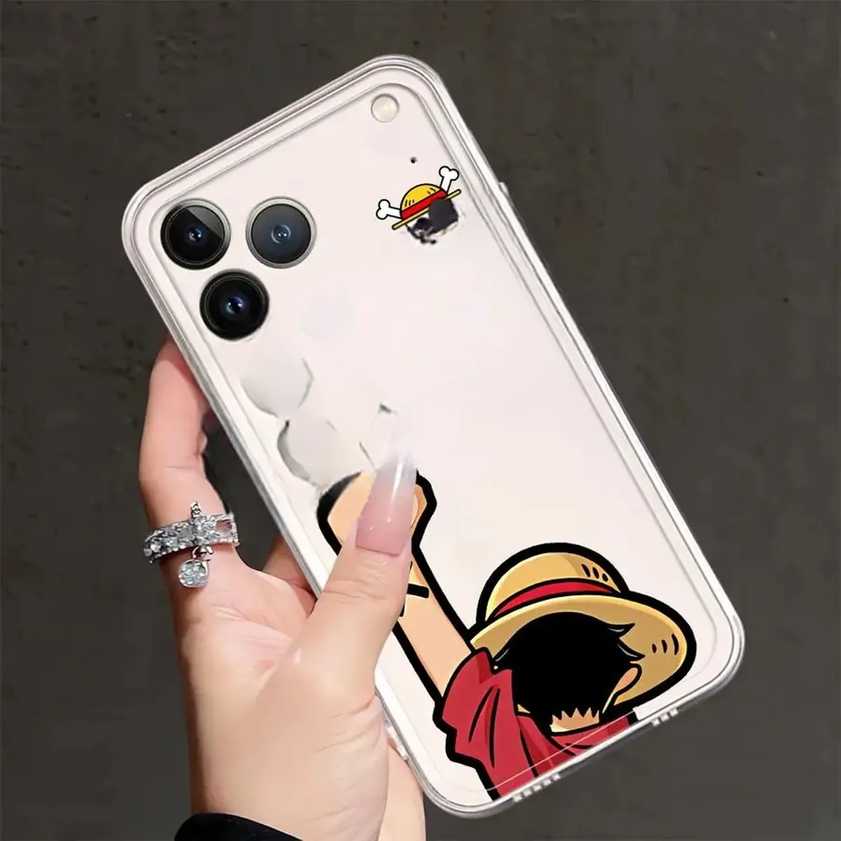 Funda transparente suave para celular iPhone con Luffy y Zoro – vue 6